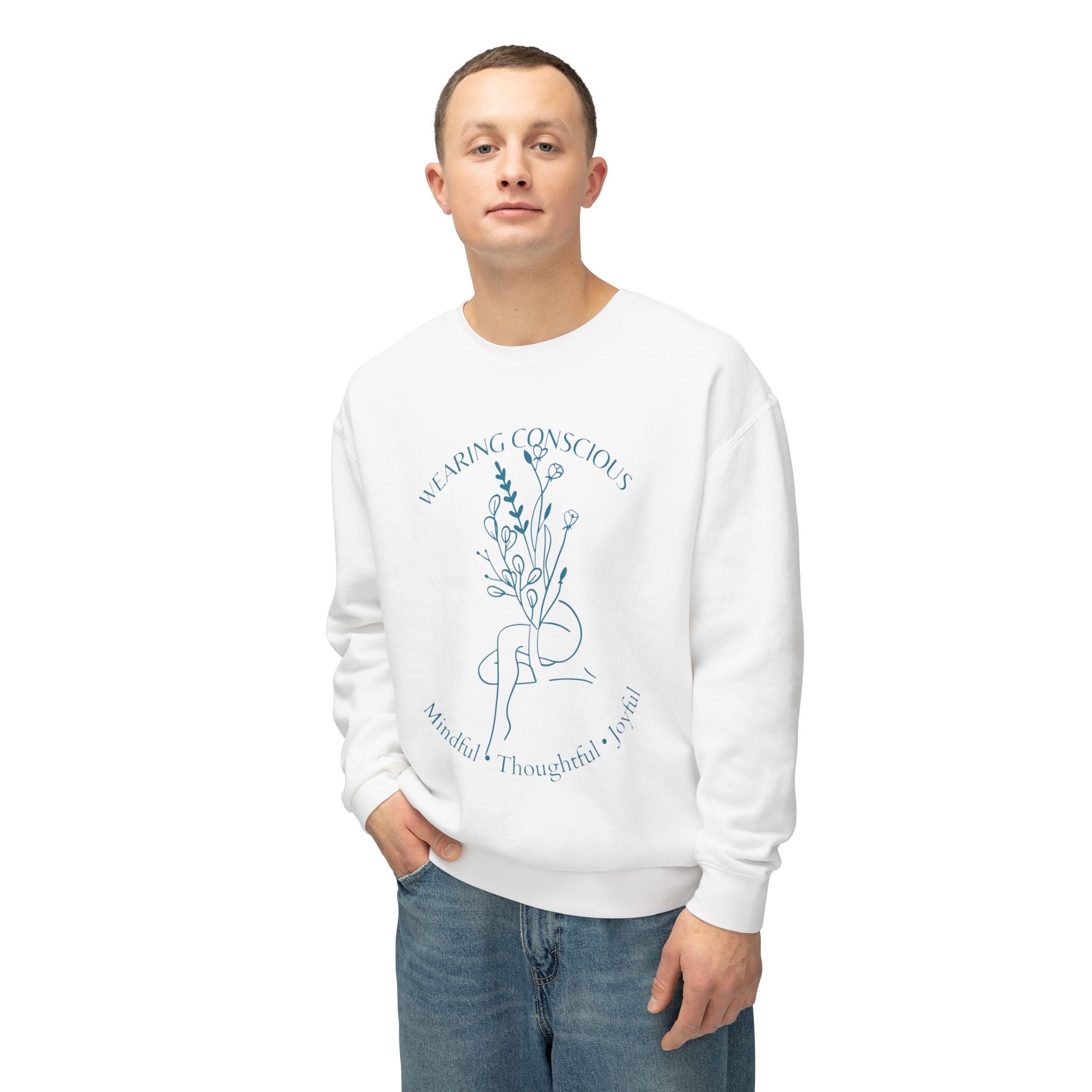 Spring Mindfulness Crewneck Sweatshirt - Joyous and Conscious Design