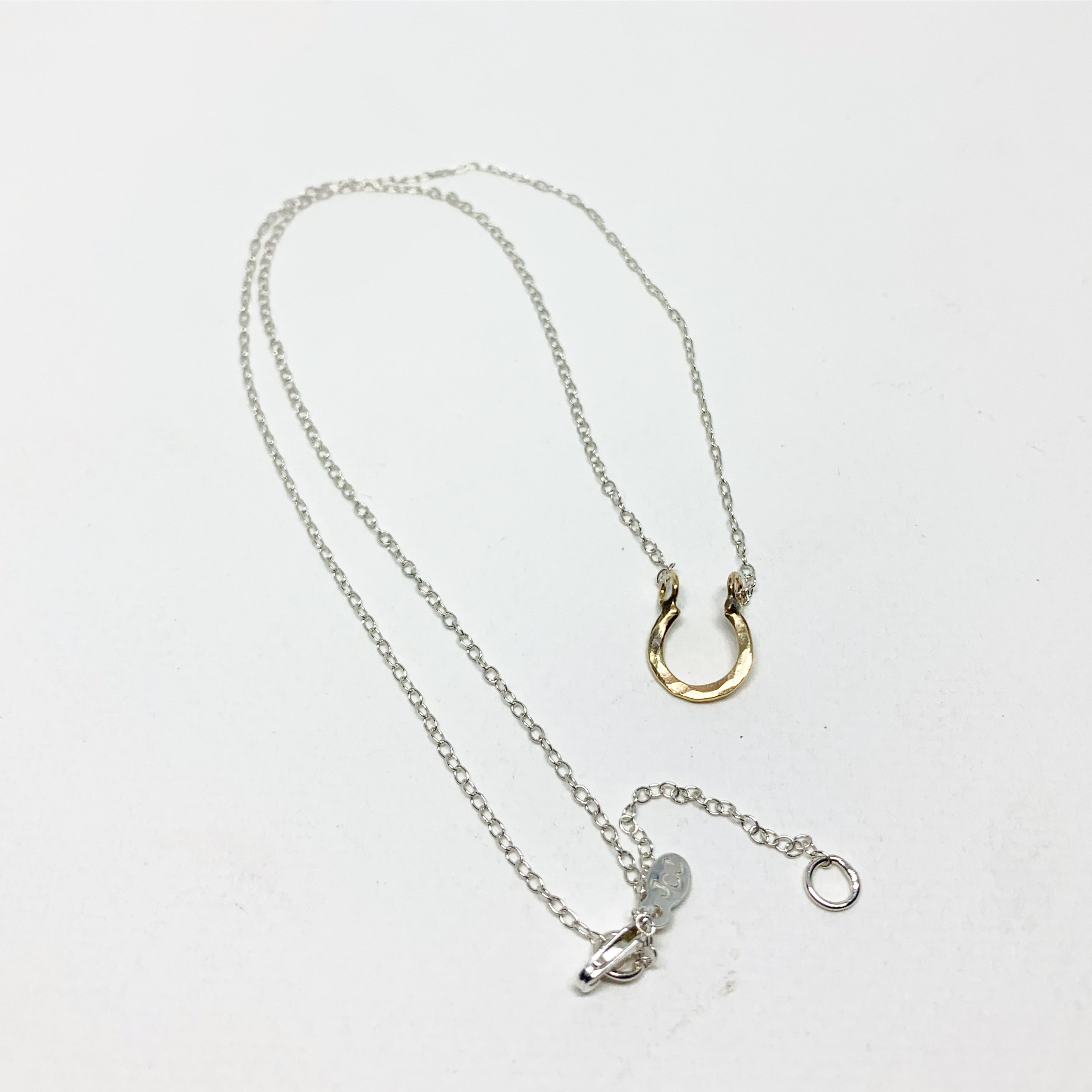 Mini Lucky Horseshoe Charm Necklace-3