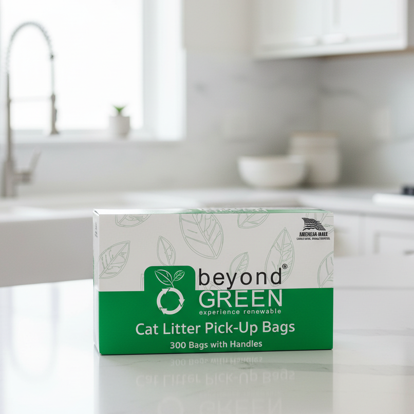 Cat Litter Pick-Up Bags with Handles - 300 Bags