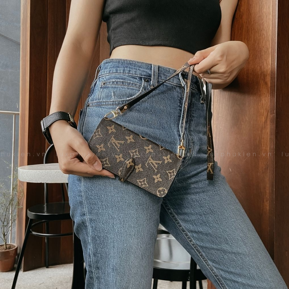 Authentic Louis Vuitton Canvas iPhone Wallet Case Upcycled – Handmade-to-Order