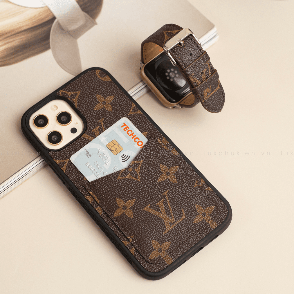 Authentic Upcycled Louis Vuitton Canvas iPhone Wallet Case