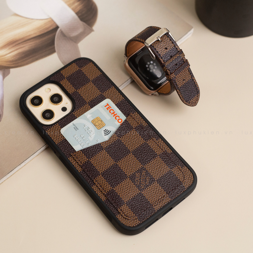 Authentic Upcycled Louis Vuitton Canvas iPhone Wallet Case