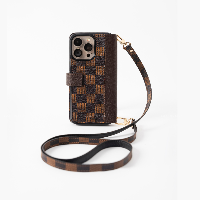 Authentic Louis Vuitton Upcycled Canvas & Epsom iPhone Wallet Case – Made-to-Order