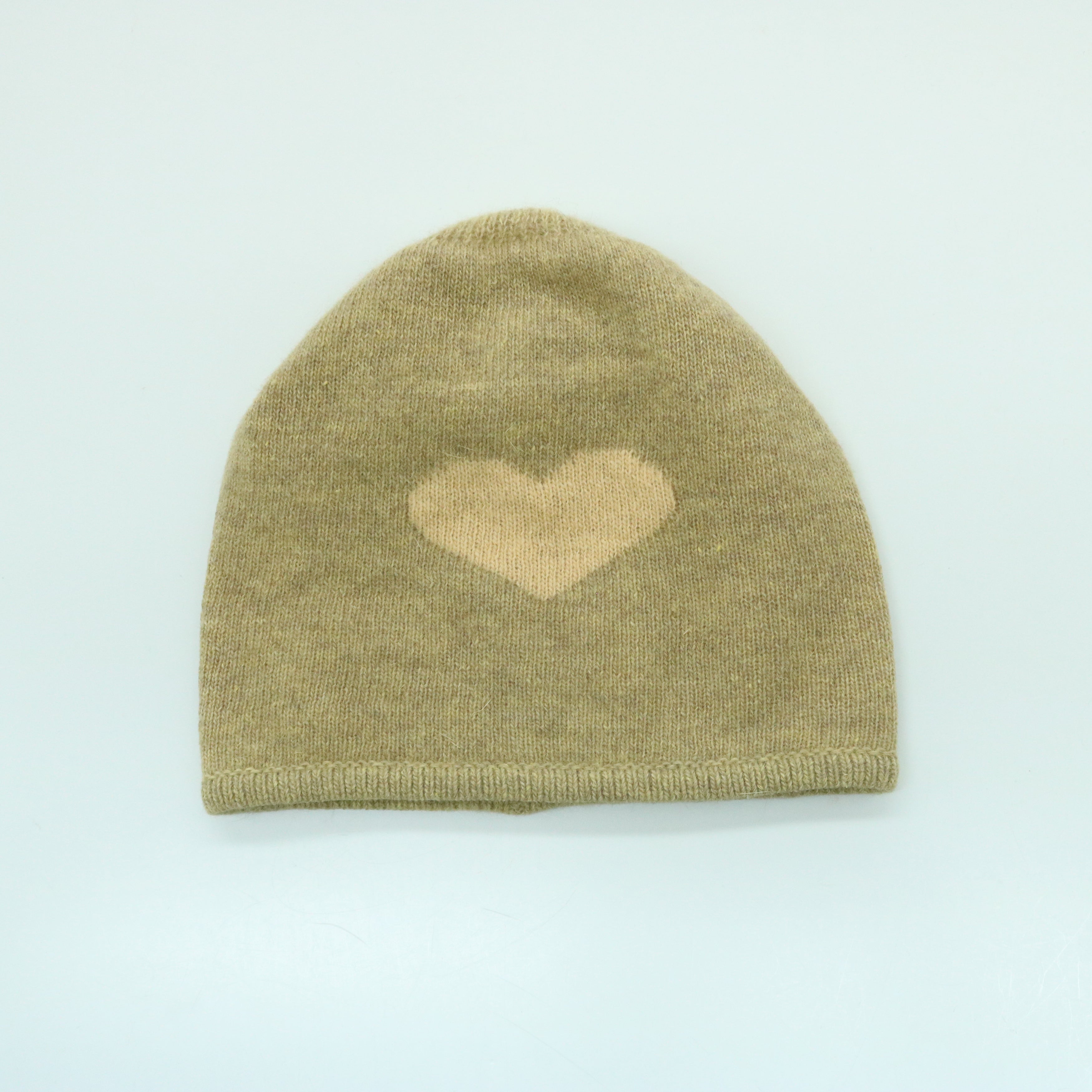 Coloblock Wool Blend Hat with Heart – Many Colors Available