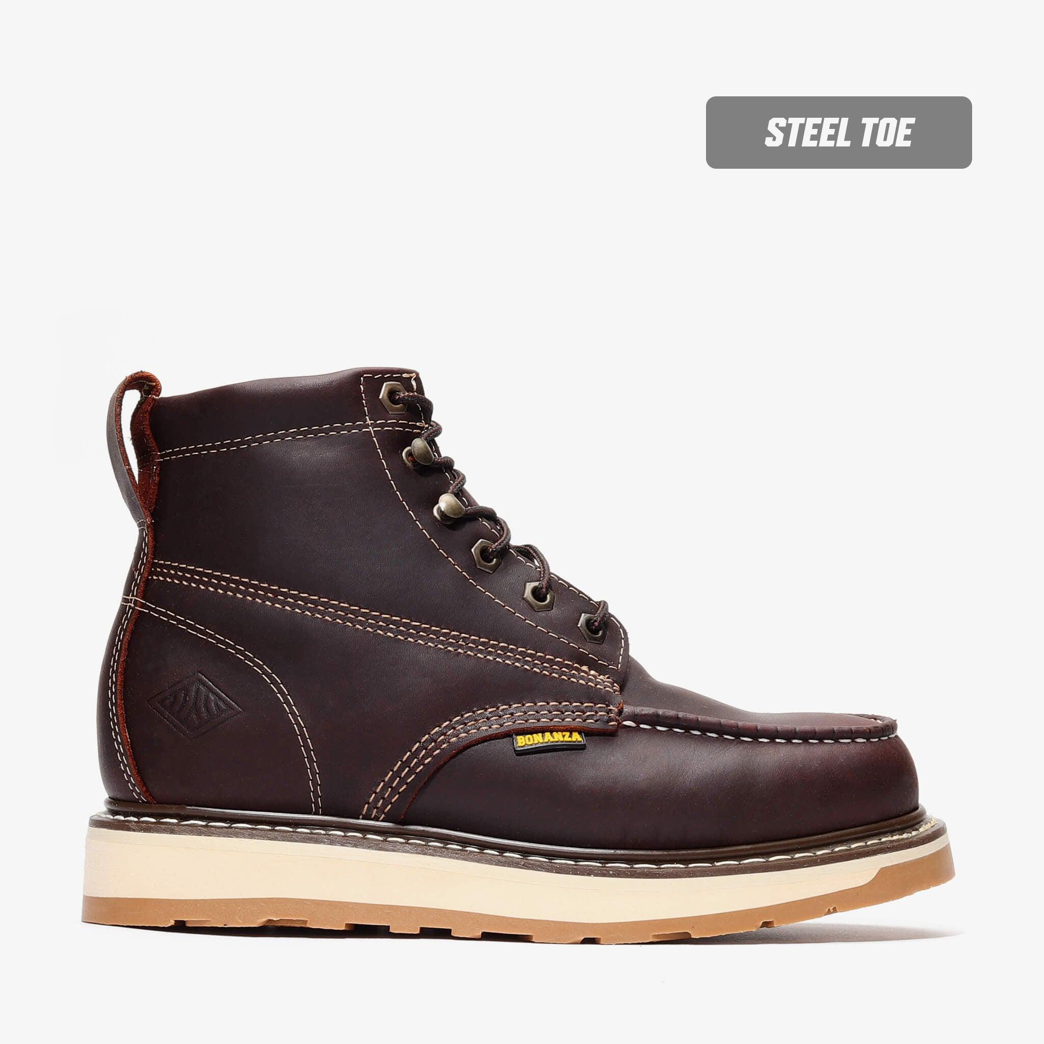 Frontier Dual 6" Moc Toe Steel Toe Boot – Burgundy