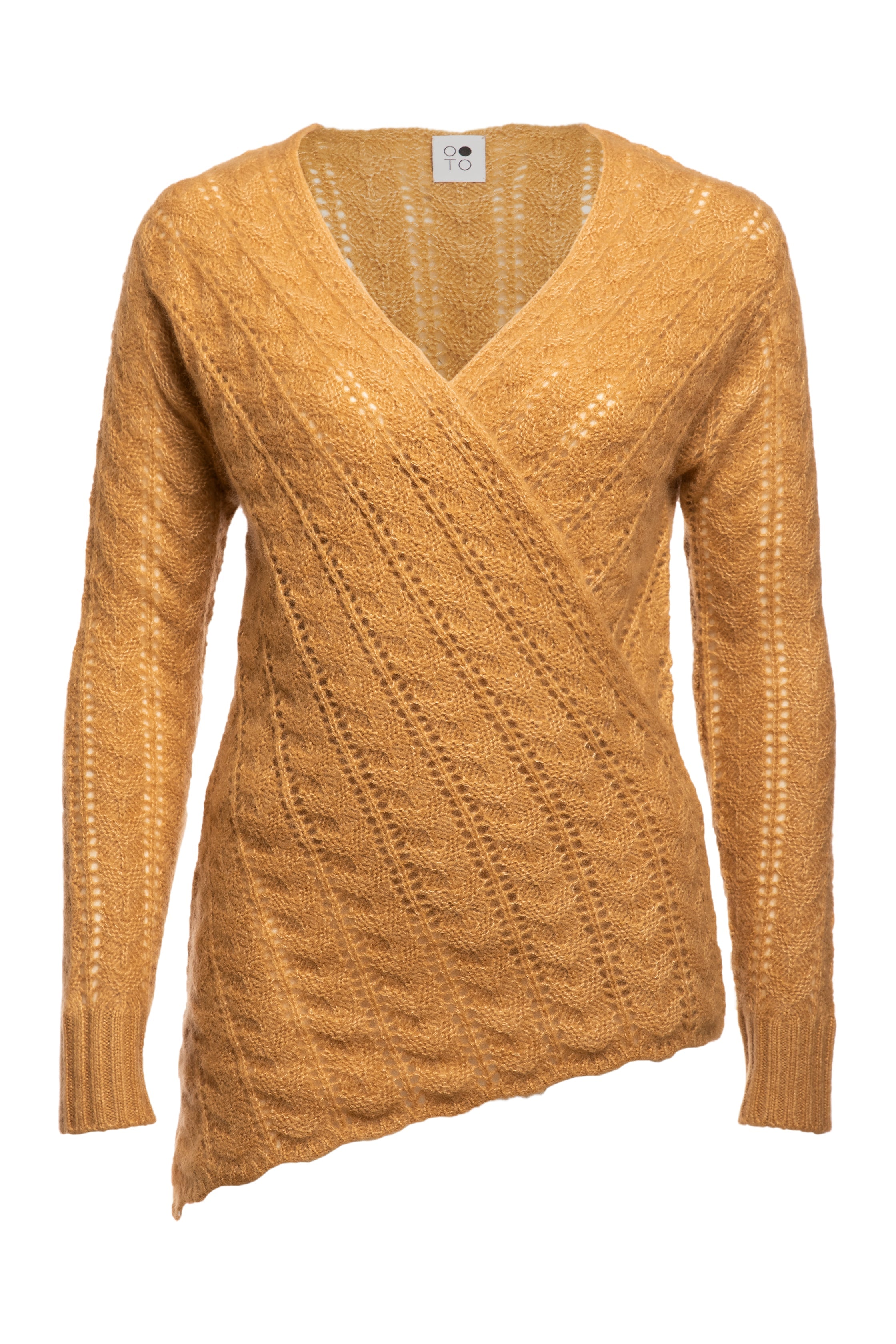 Cashmere + Silk Garnet Wrap Sweater