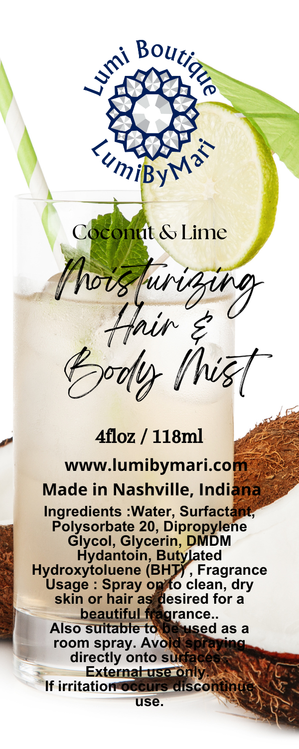 Natural Moisturizing Hair & Body Mist/ Room Spray – 4 fl Oz