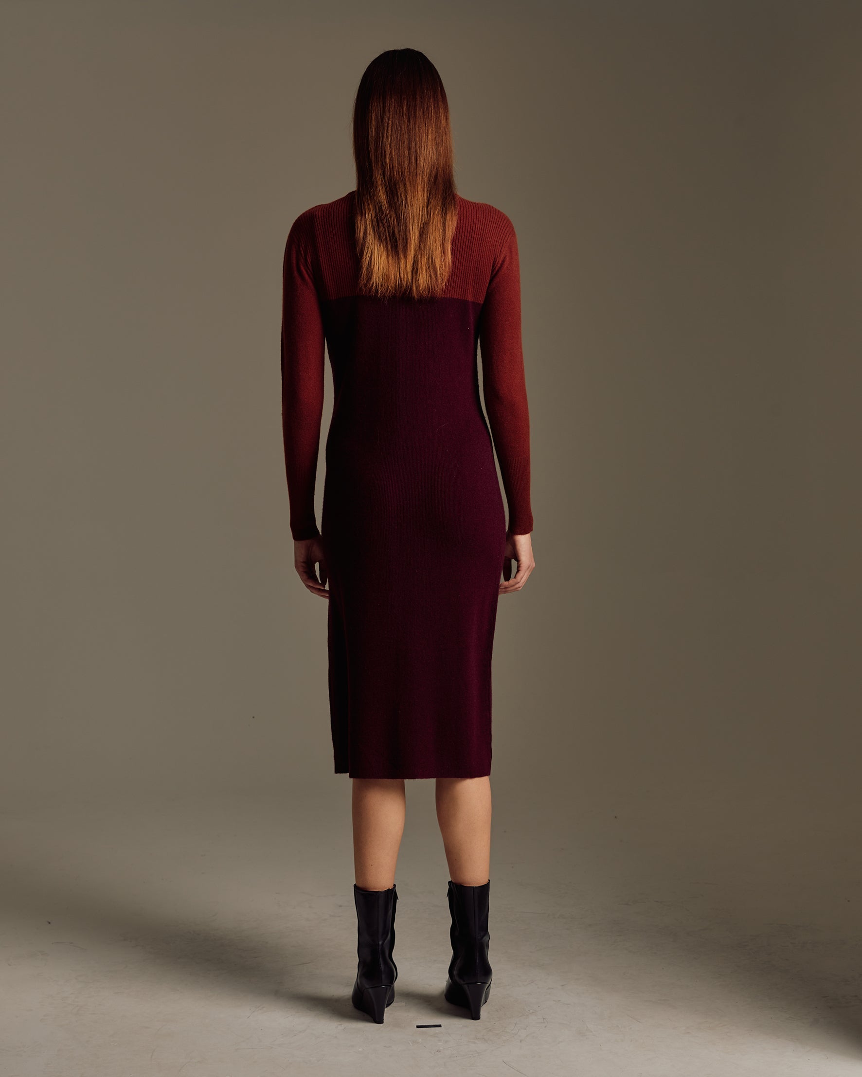 Women's 100% Cashmere Formal Midi Dress