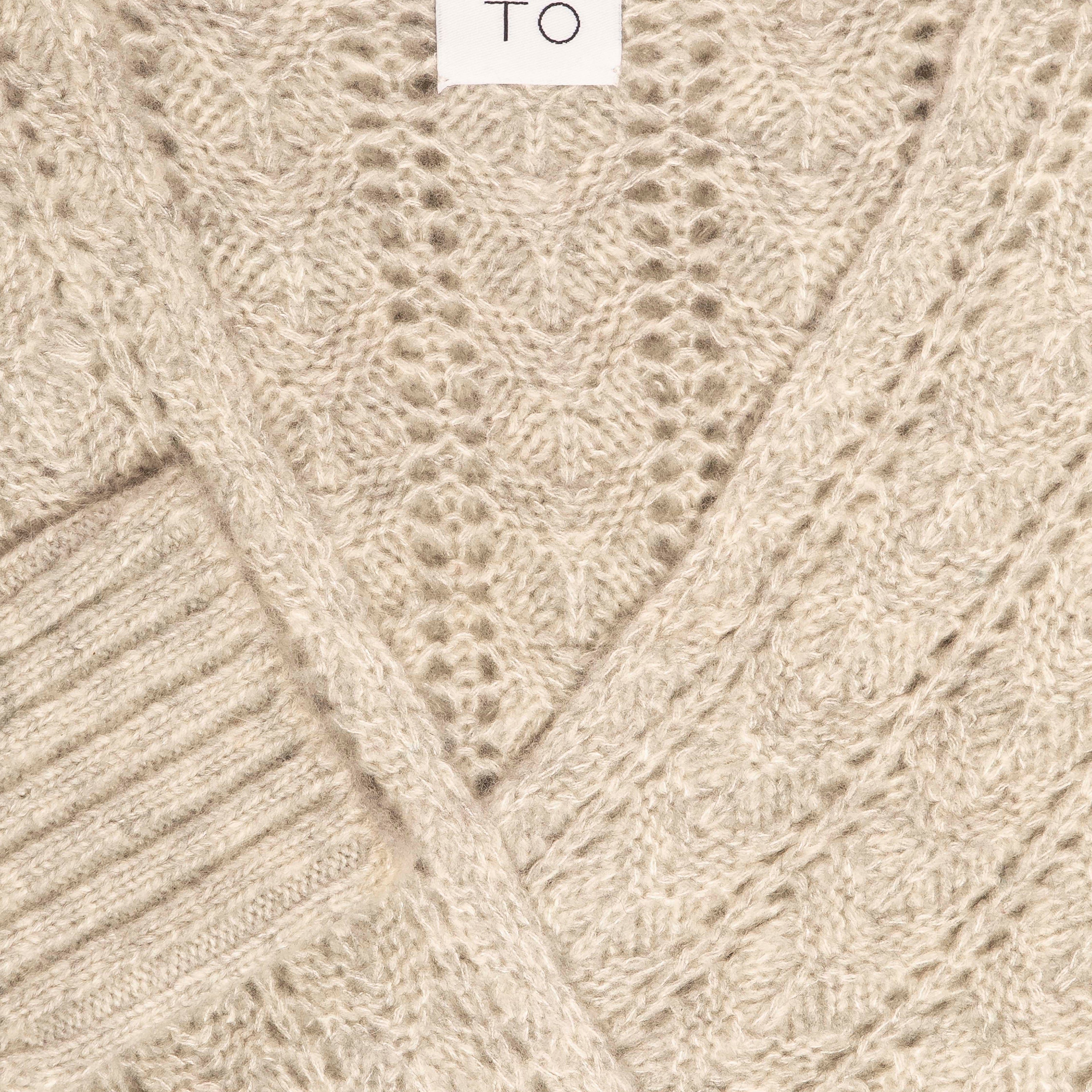 Cashmere + Silk Garnet Wrap Sweater