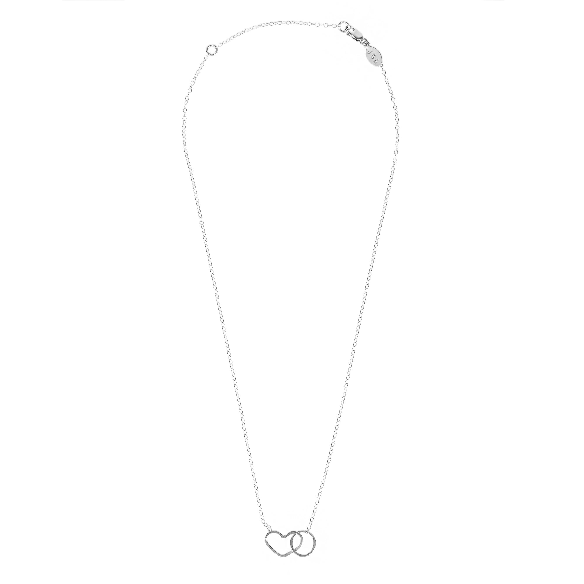 Namaste Necklace - Heart and Circle Infinity Necklace-3