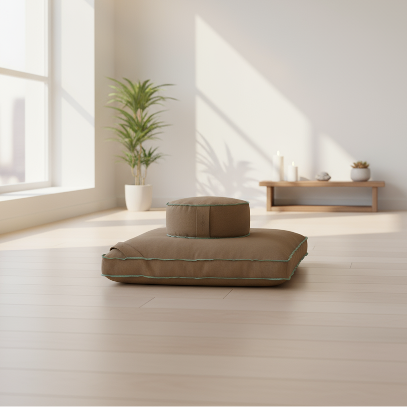 Meditation Cushion Set in Peaceful Studio