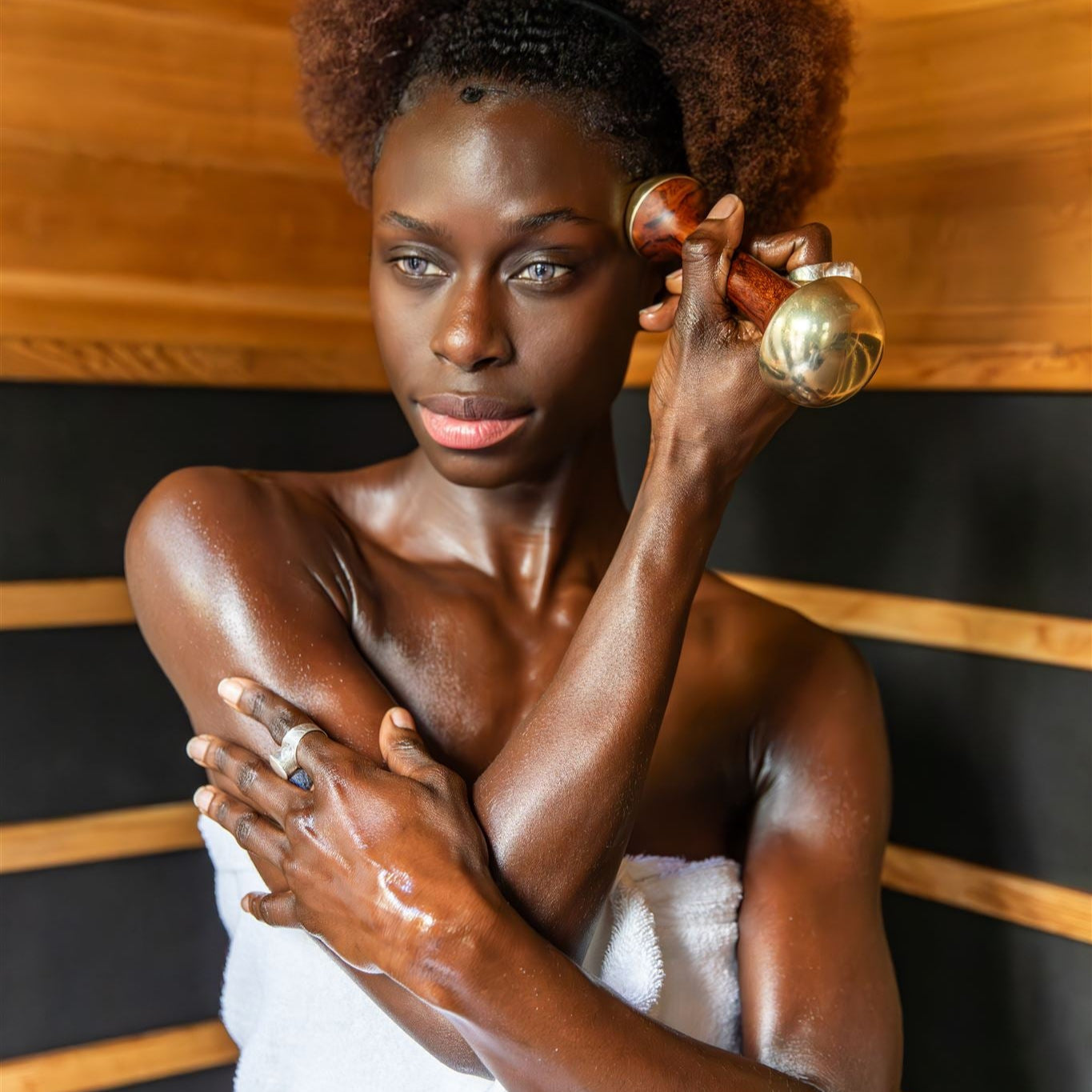 Dual-Dome Kansa Wand | Ayurvedic Tool for Detoxification-2