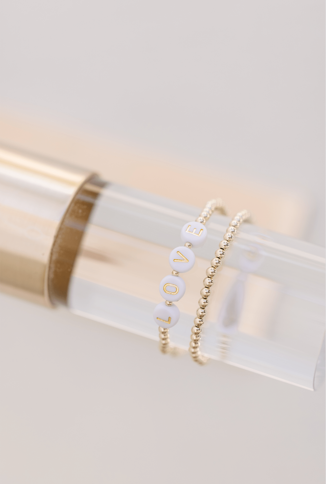 The Handcrafted 3mm Stretch Gold Ball Bracelet