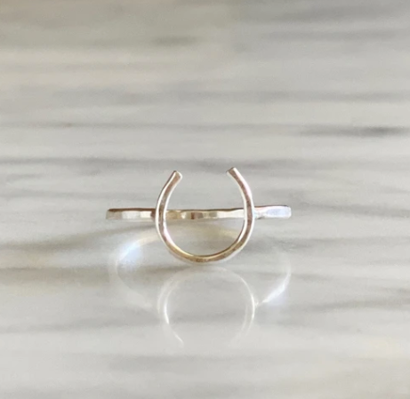 Lucky Horseshoe Ring - Small - Equestrian Ring-1