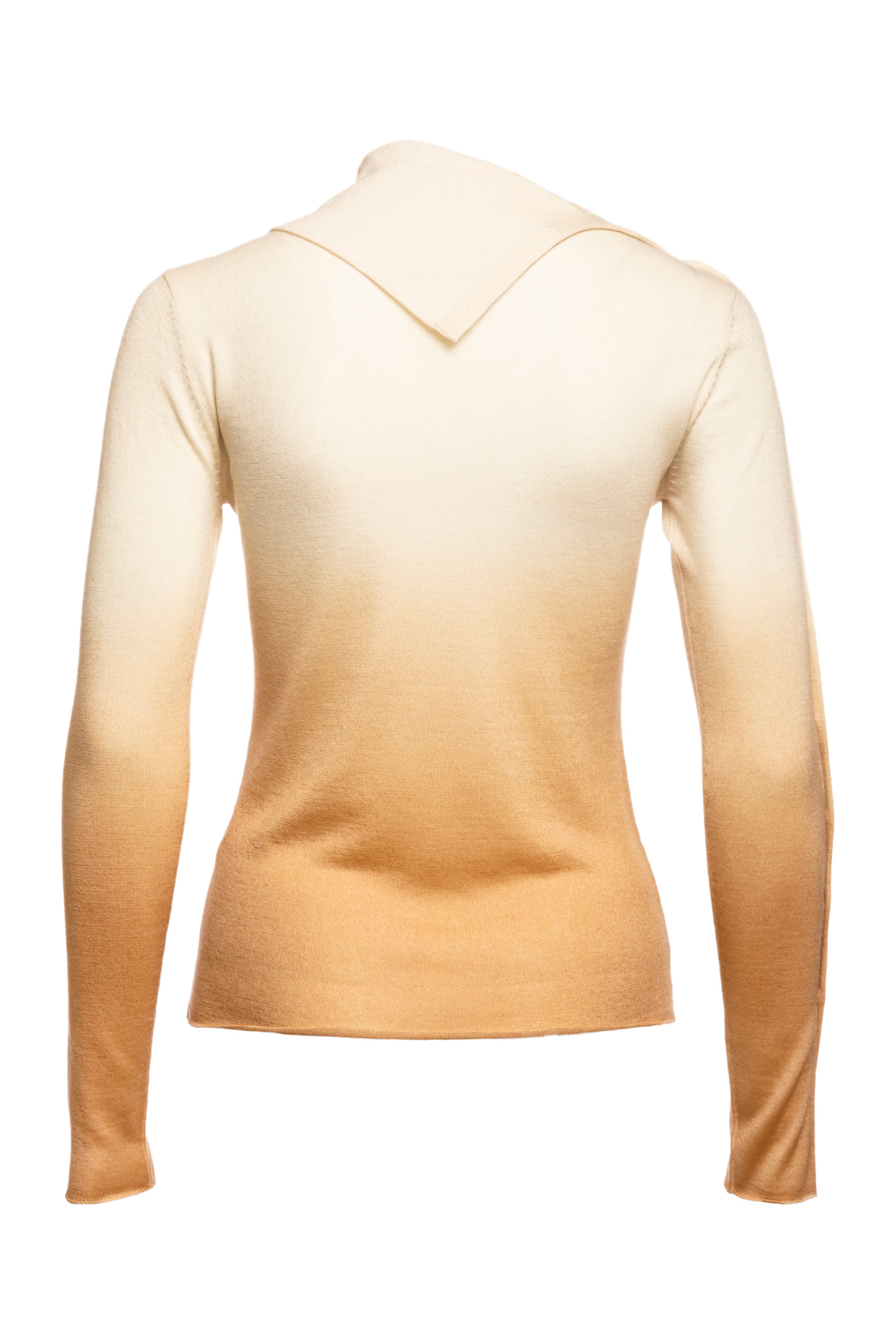 Pearl Body Fitted Flap Turtleneck Textured Top