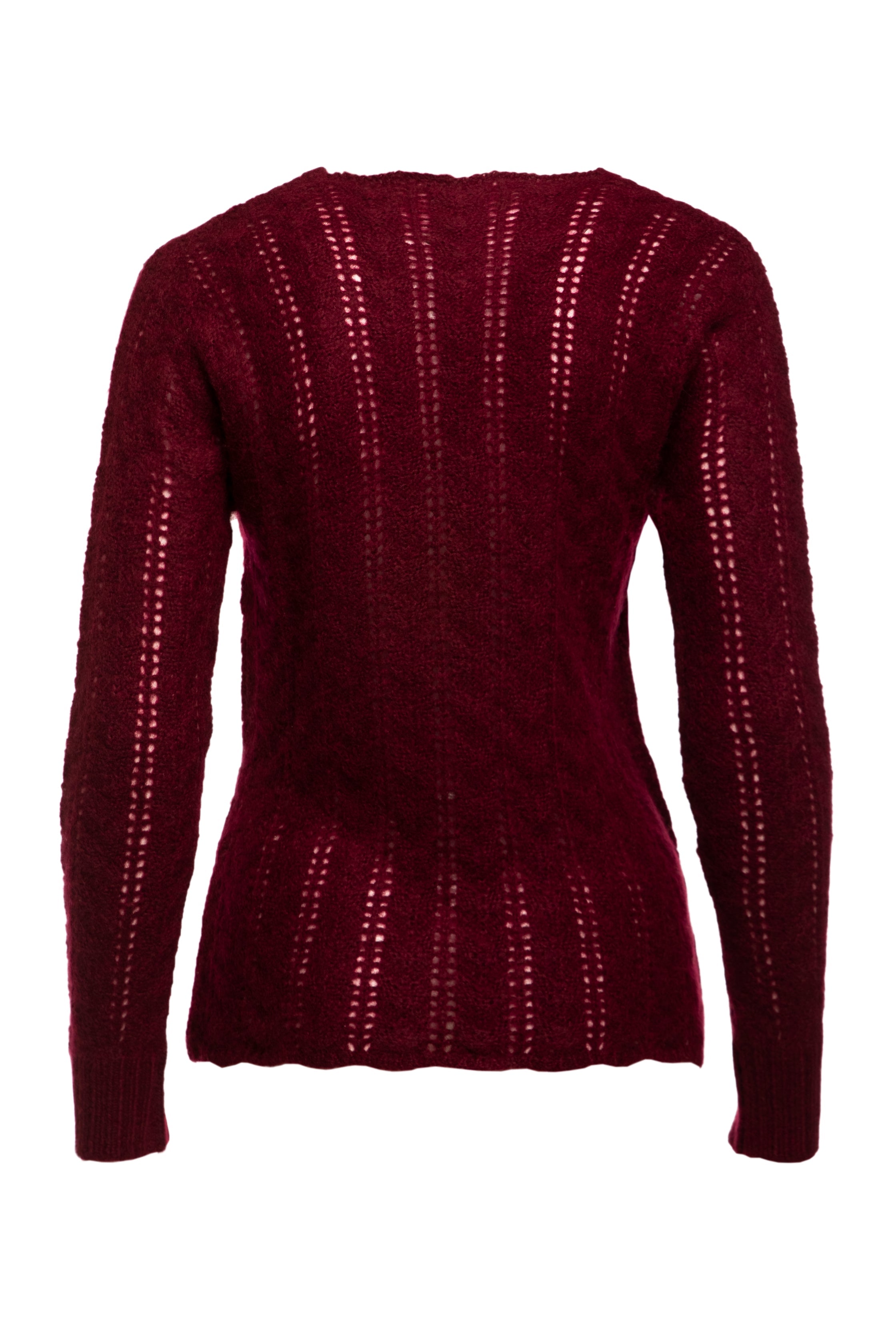 Cashmere + Silk Garnet Wrap Sweater