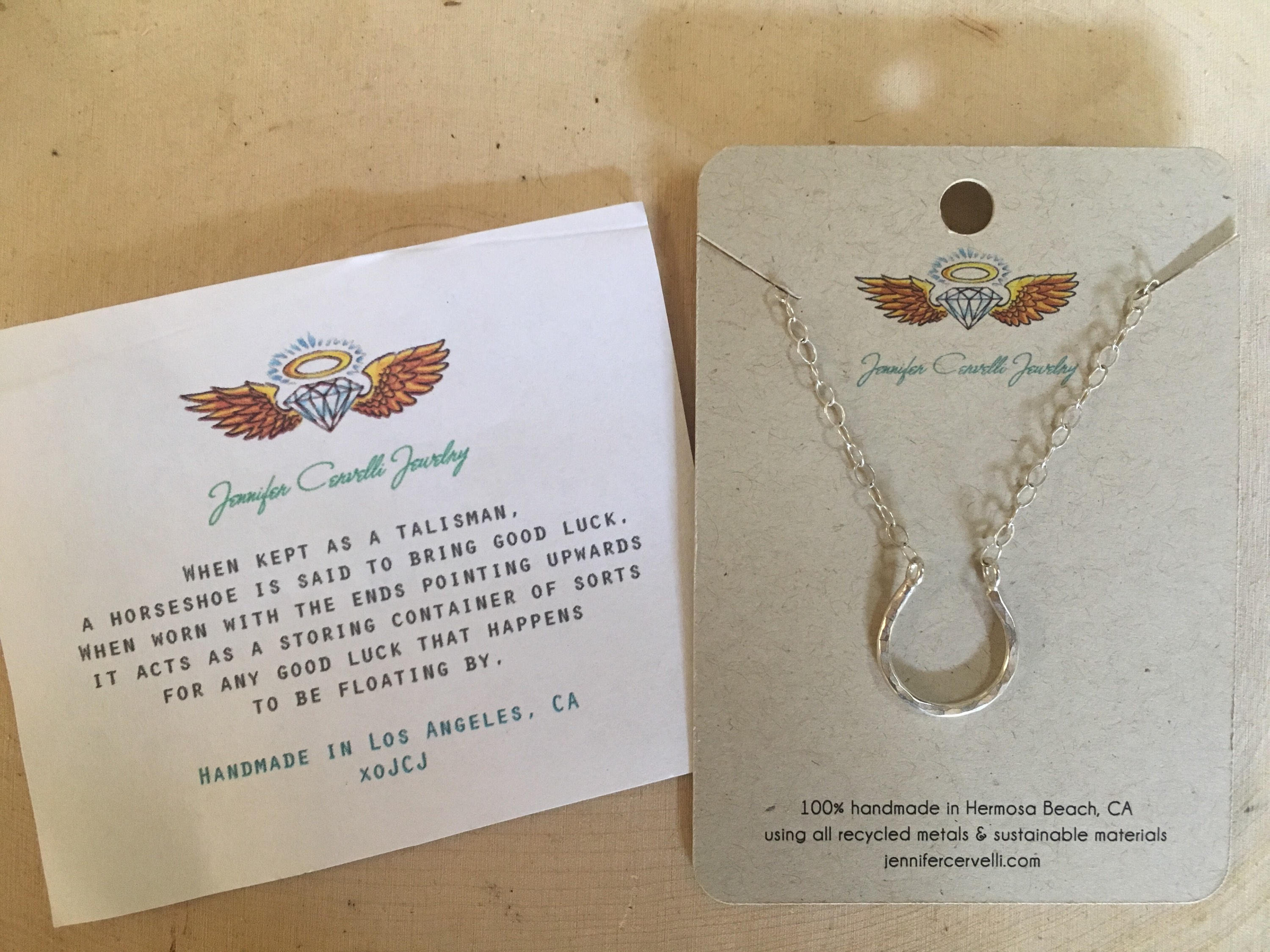 Lucky Horseshoe Charm Necklace-3