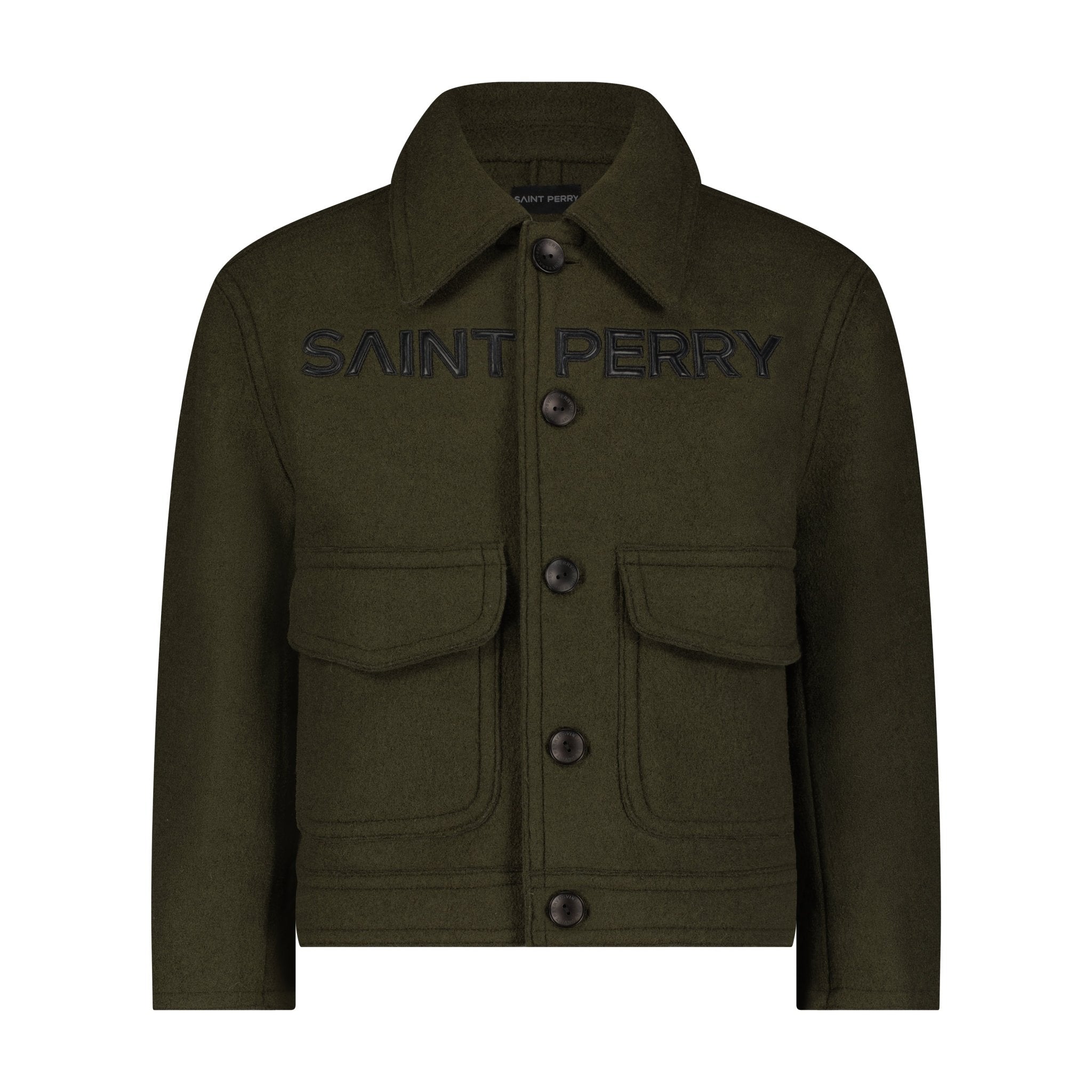 The Green Love Boxy Cashmere Wool Unisex Jacket