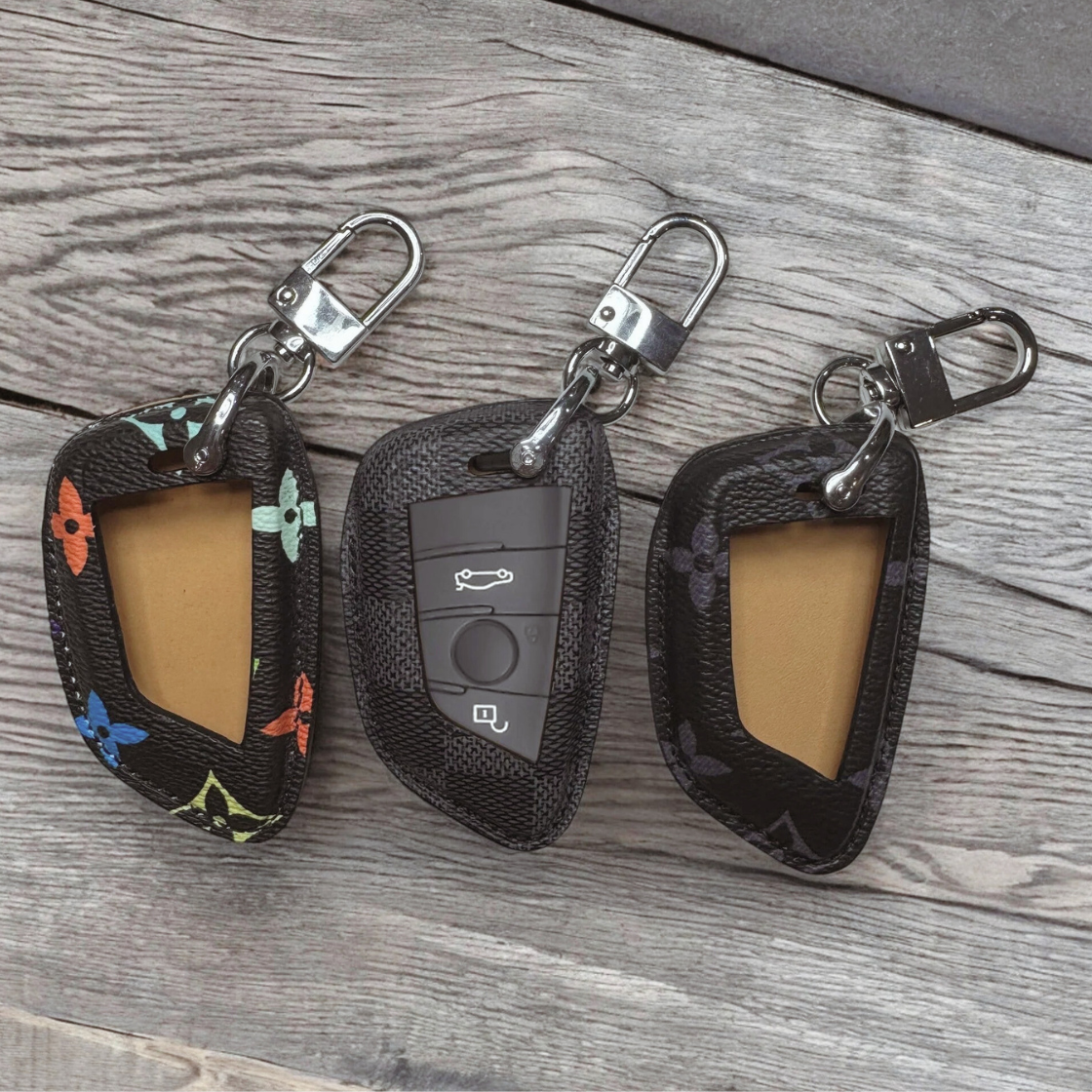 Premium Louis Vuitton Canvas Key Case for BMW – Handmade from Authentic Upcycled Louis Vuitton