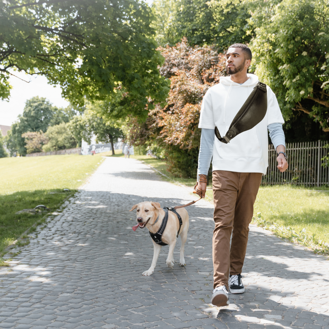 The Walcott Black Leather Waist Bag Fanny Pack