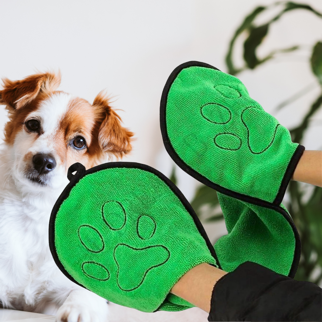 BeNat Pets Dog Bath Towel – Double Drop Pocket Design