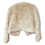 Pre-Loved Fashion Nova Cropped Faux Fur Jacket – Pale Pink