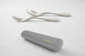 Eco Travel Set, 2 Piece Utensil Plus Case, Silver-0
