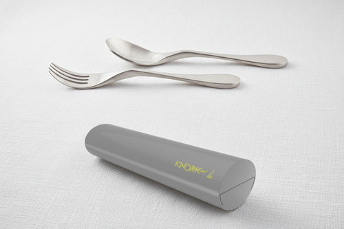 Eco Travel Set, 2 Piece Utensil Plus Case, Silver-0