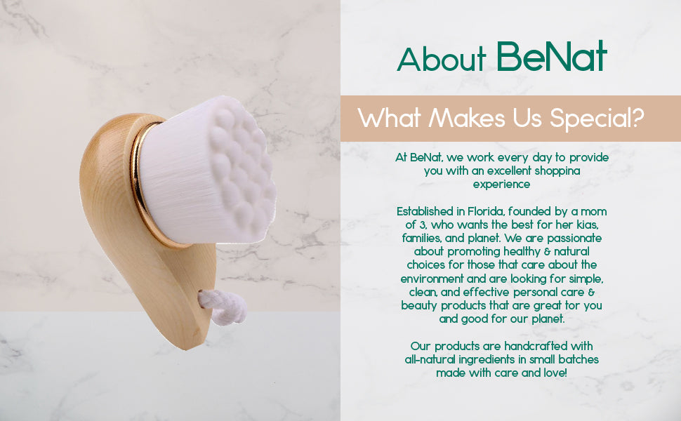 Gentle Bamboo Facial Brush with Natural Bamboo Handle