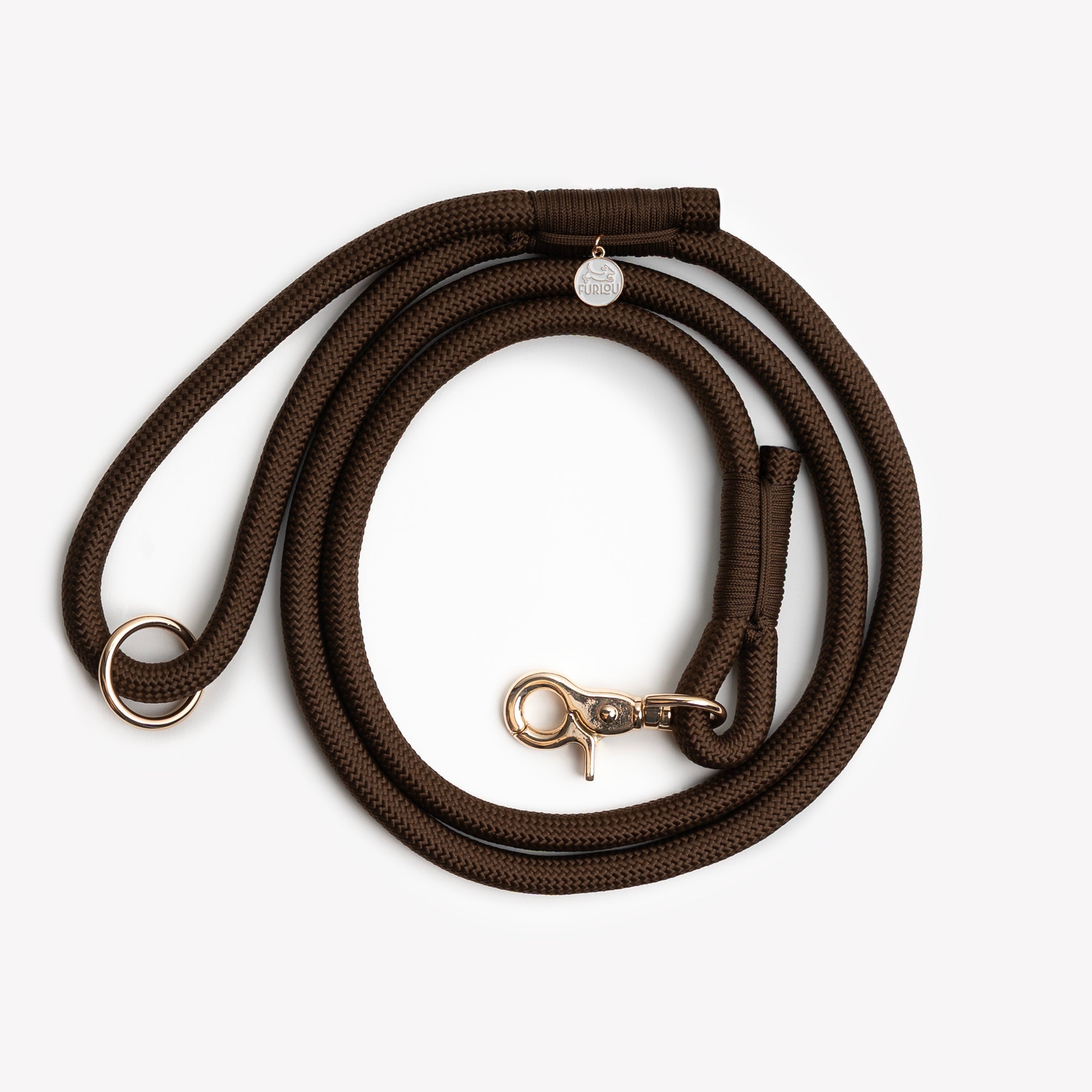 'Brown' - Braided Rope Leash