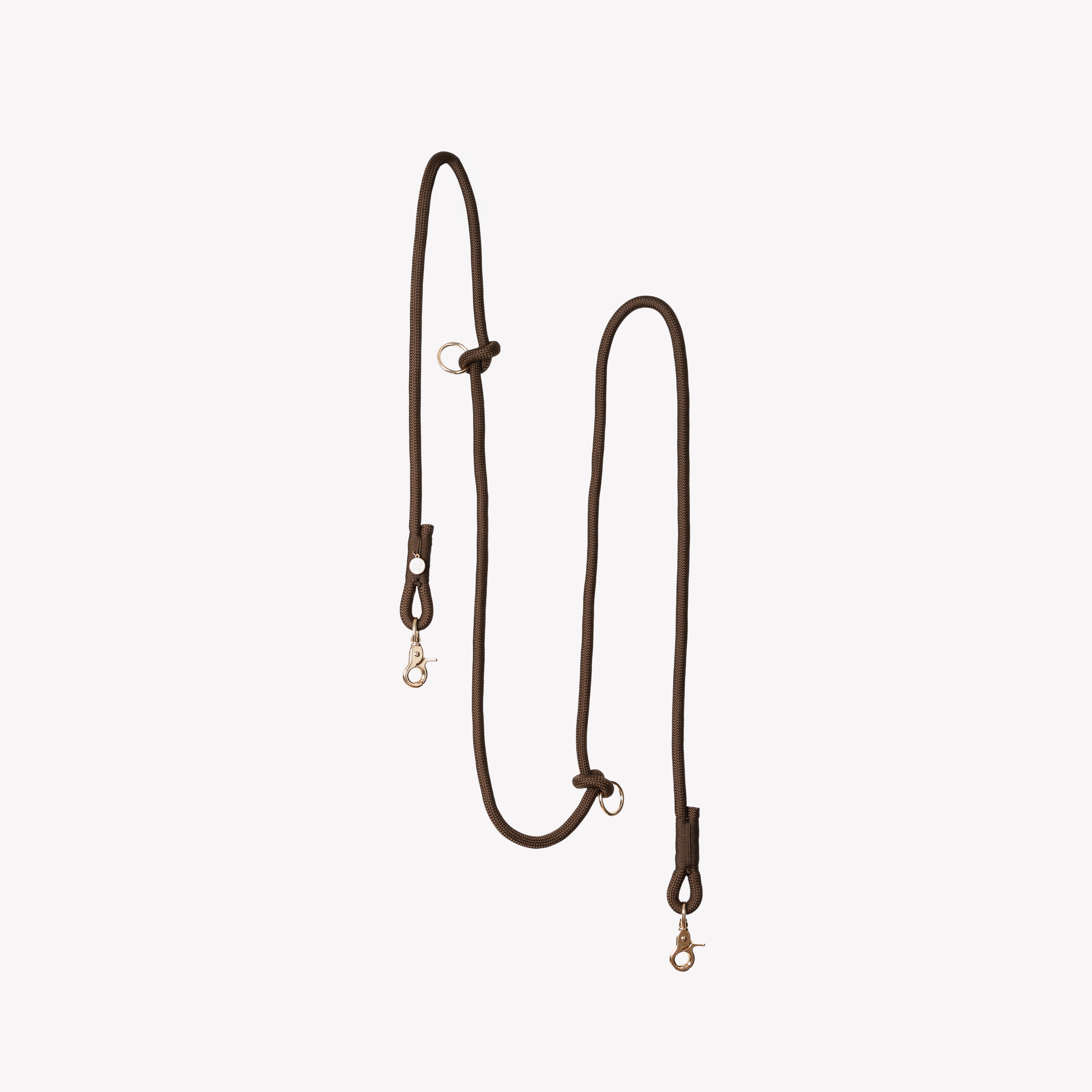 'Brown' - Hands Free Braided Leash