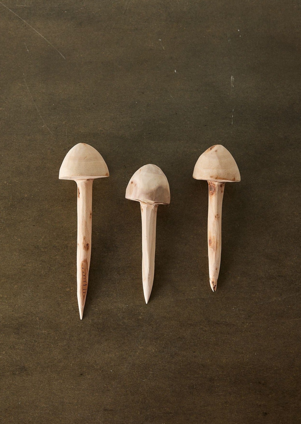 Wooden Mushroom Garden Stick – Hand Carved