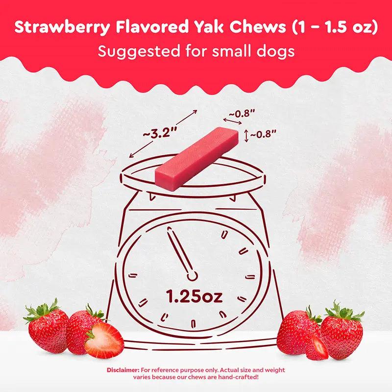 Strawberry Yak Chews
