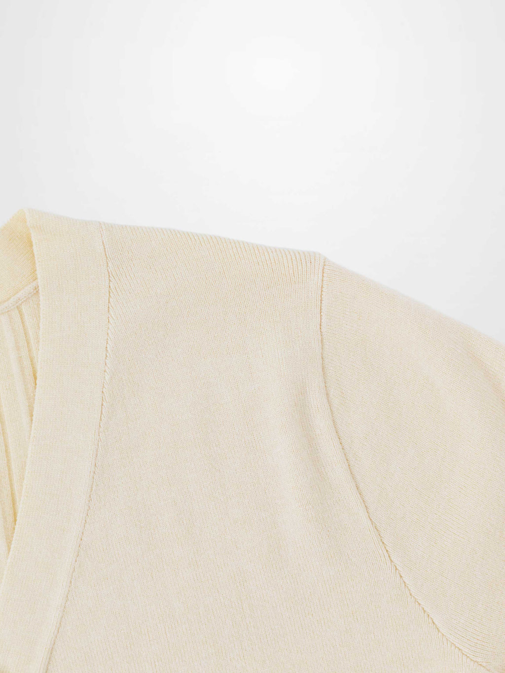 Back Wide Ribbed Cardigan Sweater-Ivory-3