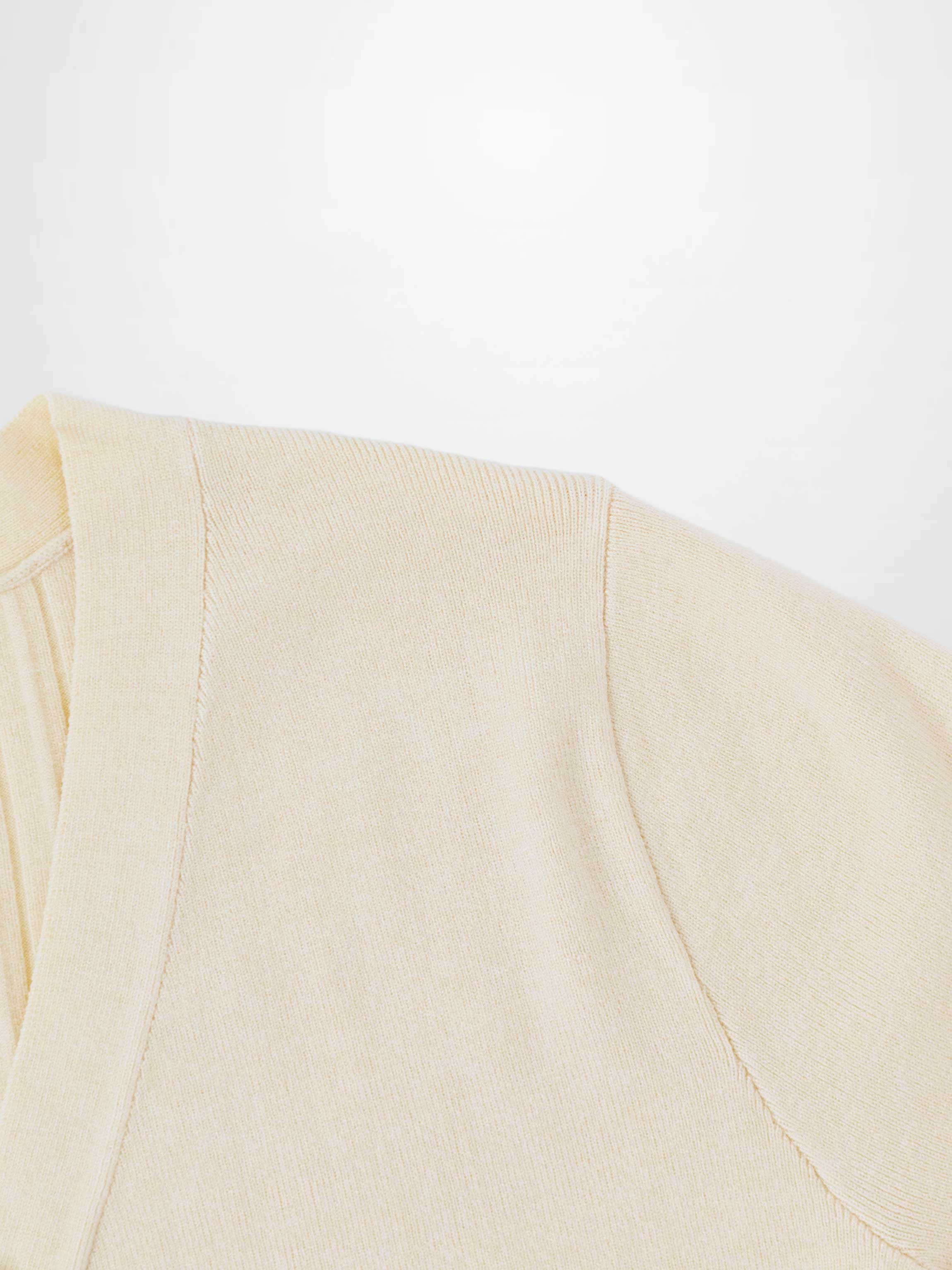 Back Wide Ribbed Cardigan Sweater-Ivory-3