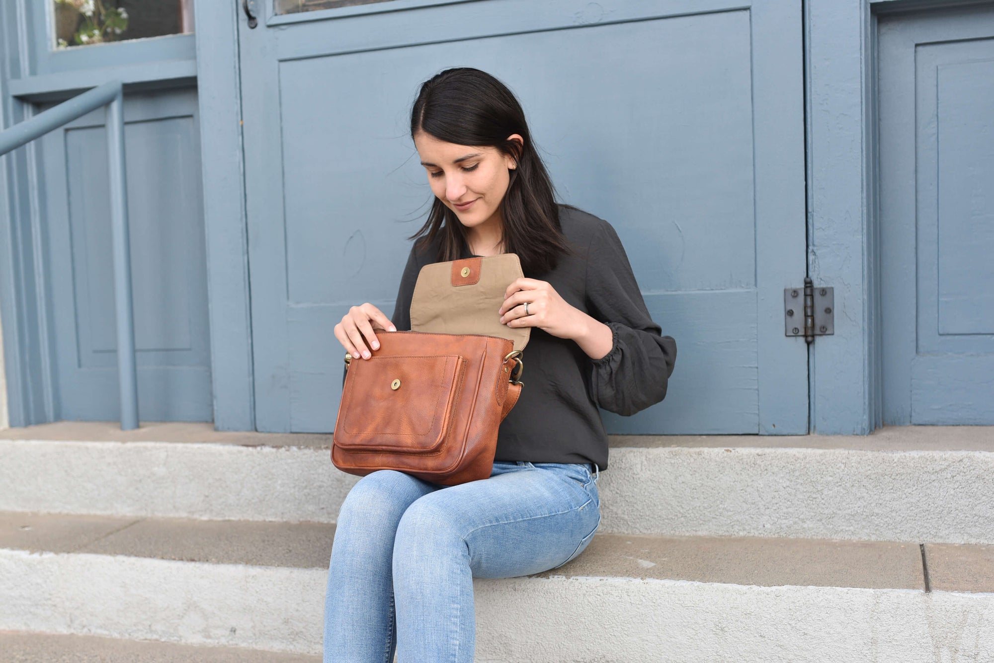 Journey Genuine Leather Crossbody Purse