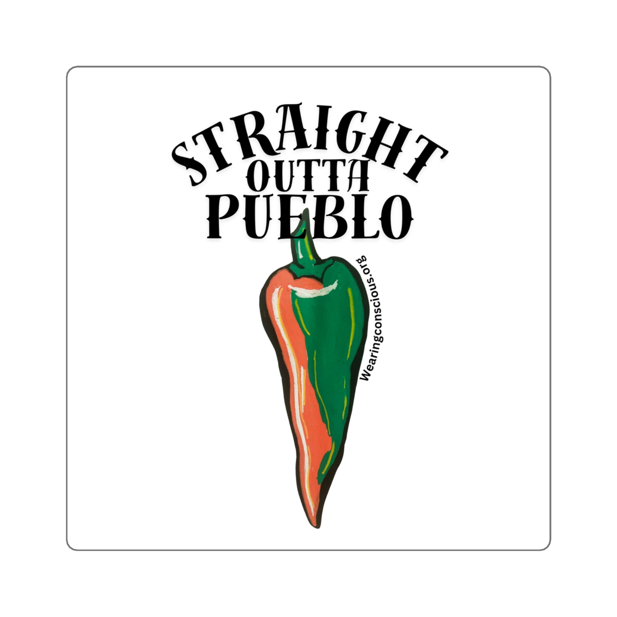 Straight Outta Pueblo Square Stickers