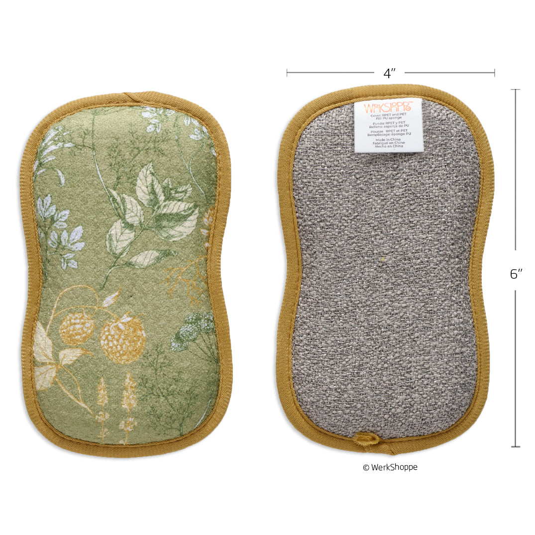 Kitchen Herbs Design Scrubber Set