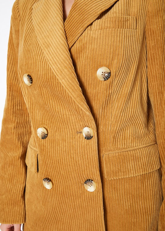 Heaven You Are In 100% Cotton Corduroy Blazer