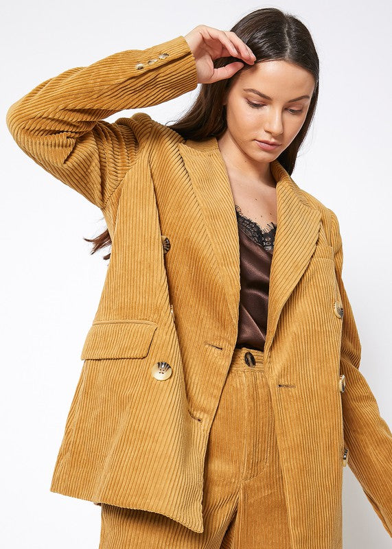 Heaven You Are In 100% Cotton Corduroy Blazer