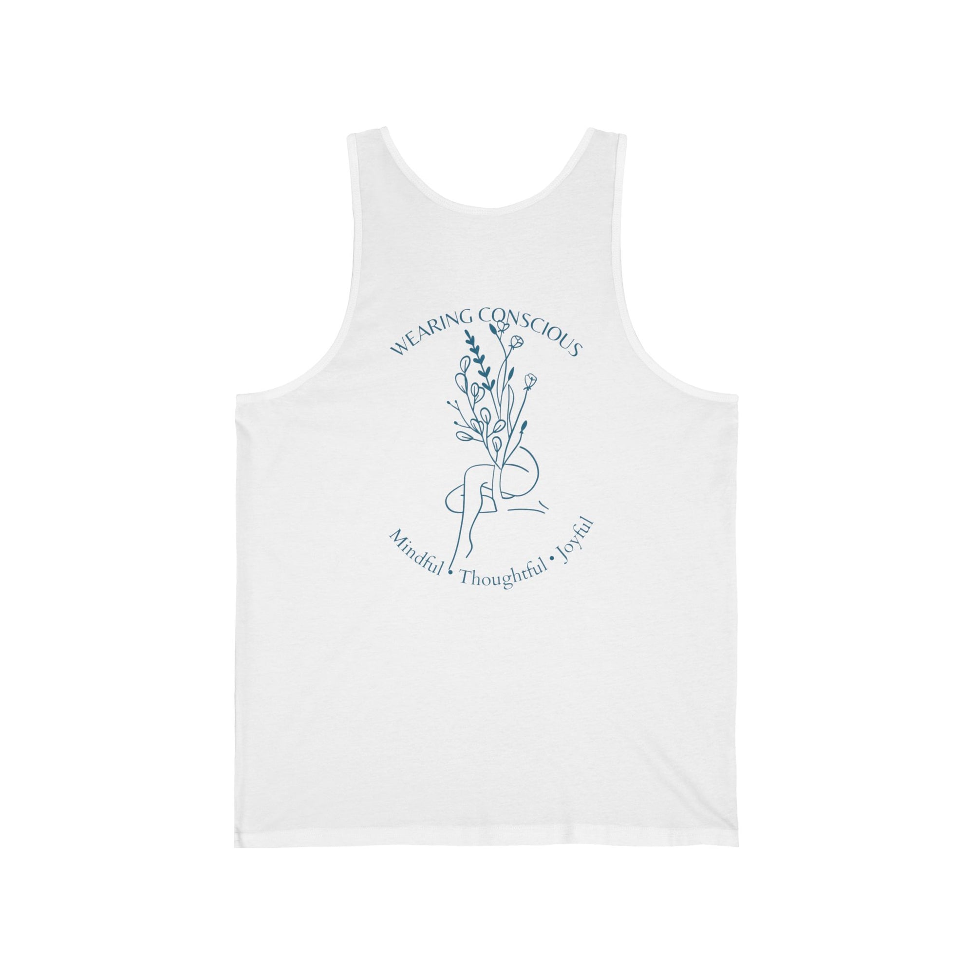 Two-Sided Mindful Thoughtful Joyful Athletic Tank - Unisex Fit