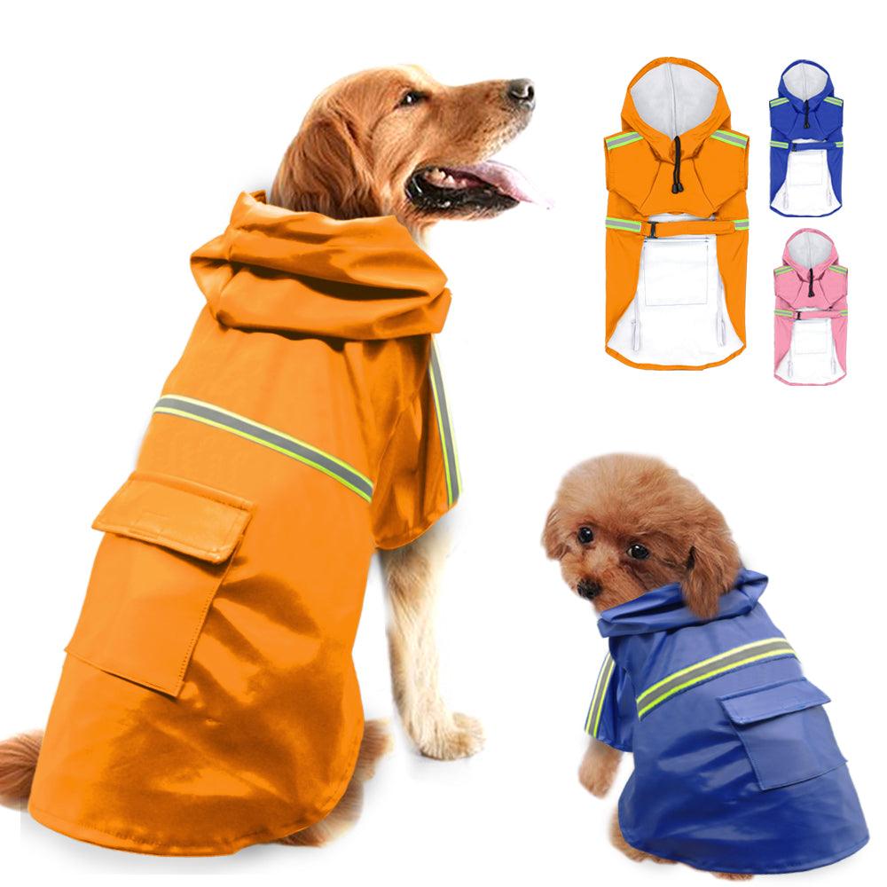 Reflective Waterproof Dog Raincoat-0