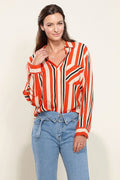 Real You Stripe Linen Button Down Shirt