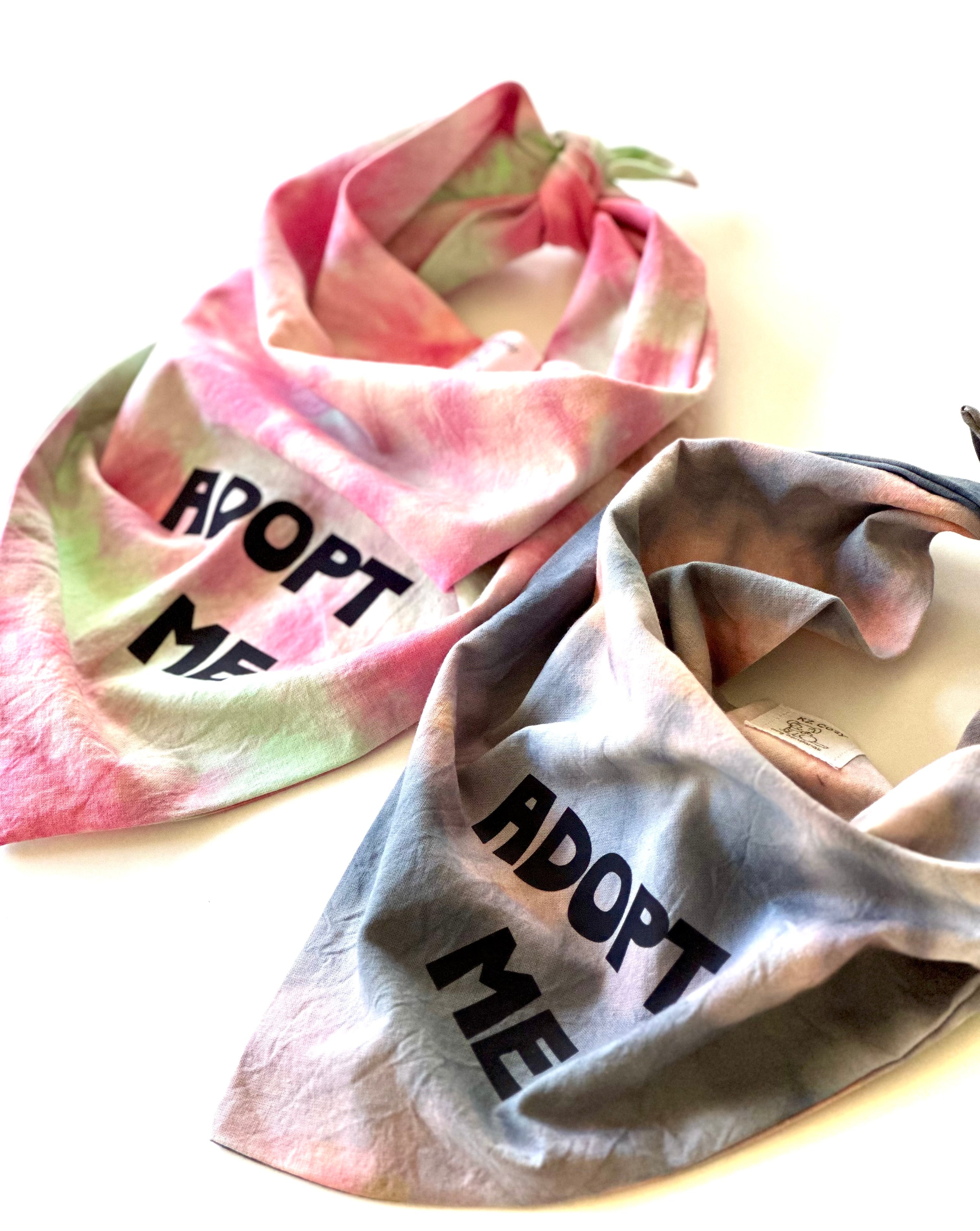 Adopt Me Tie Dye Dog Bandana – Personalization Available!
