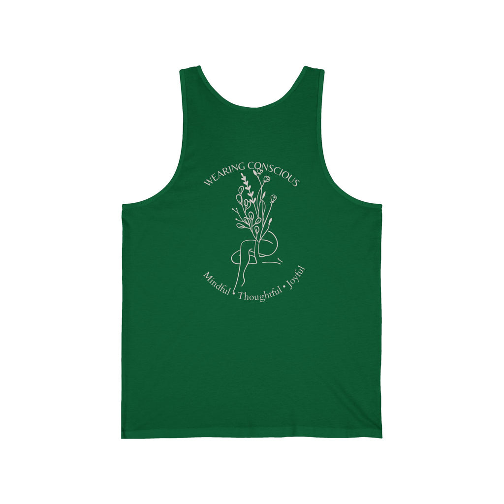 Two-Sided Mindful Thoughtful Joyful Athletic Tank - Unisex Fit