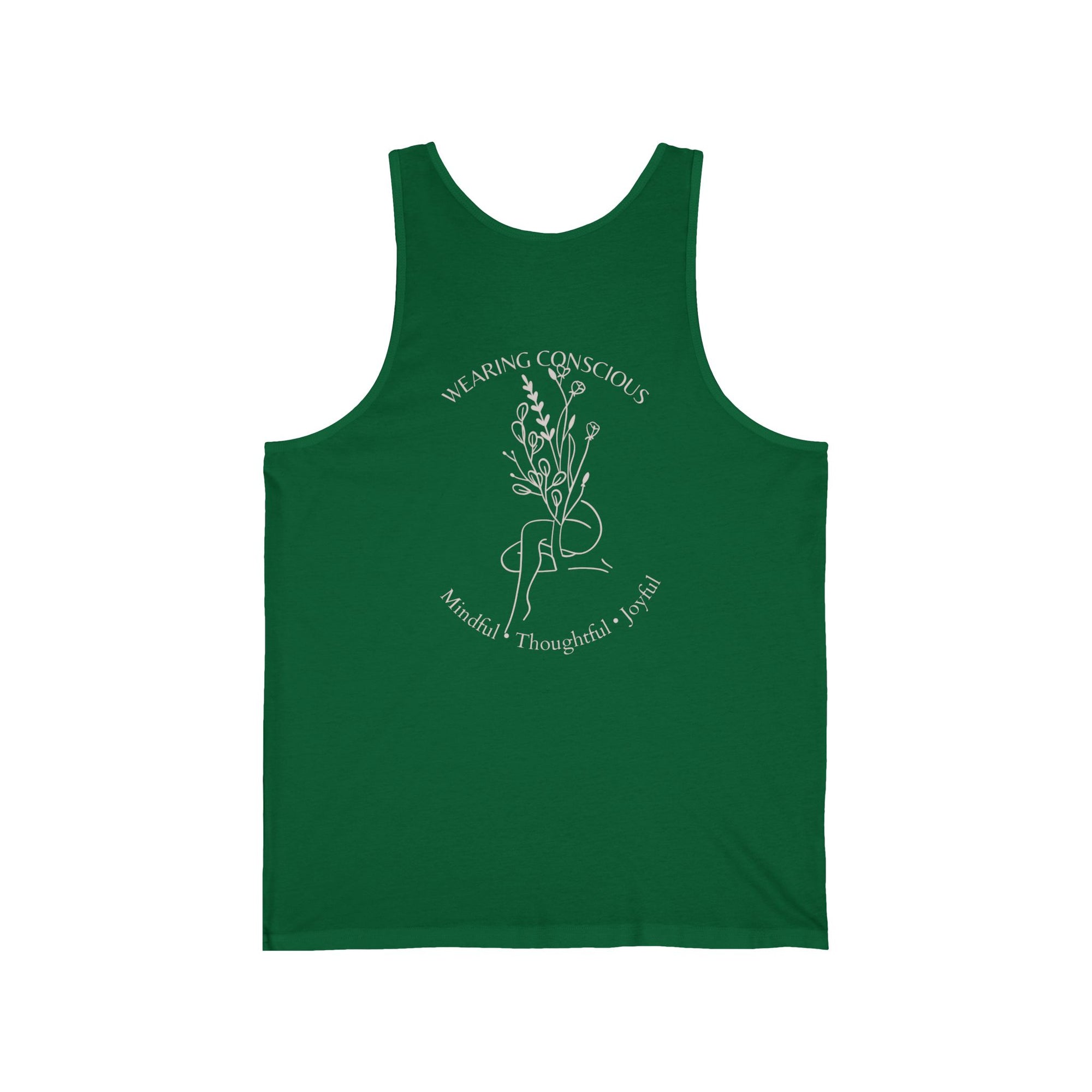 Two-Sided Mindful Thoughtful Joyful Athletic Tank - Unisex Fit