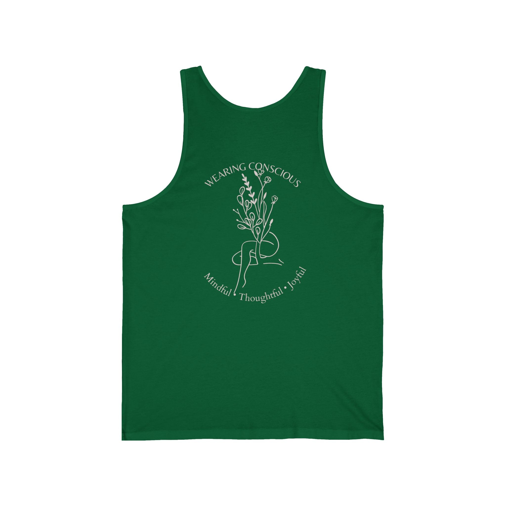 Two-Sided Mindful Thoughtful Joyful Athletic Tank - Unisex Fit