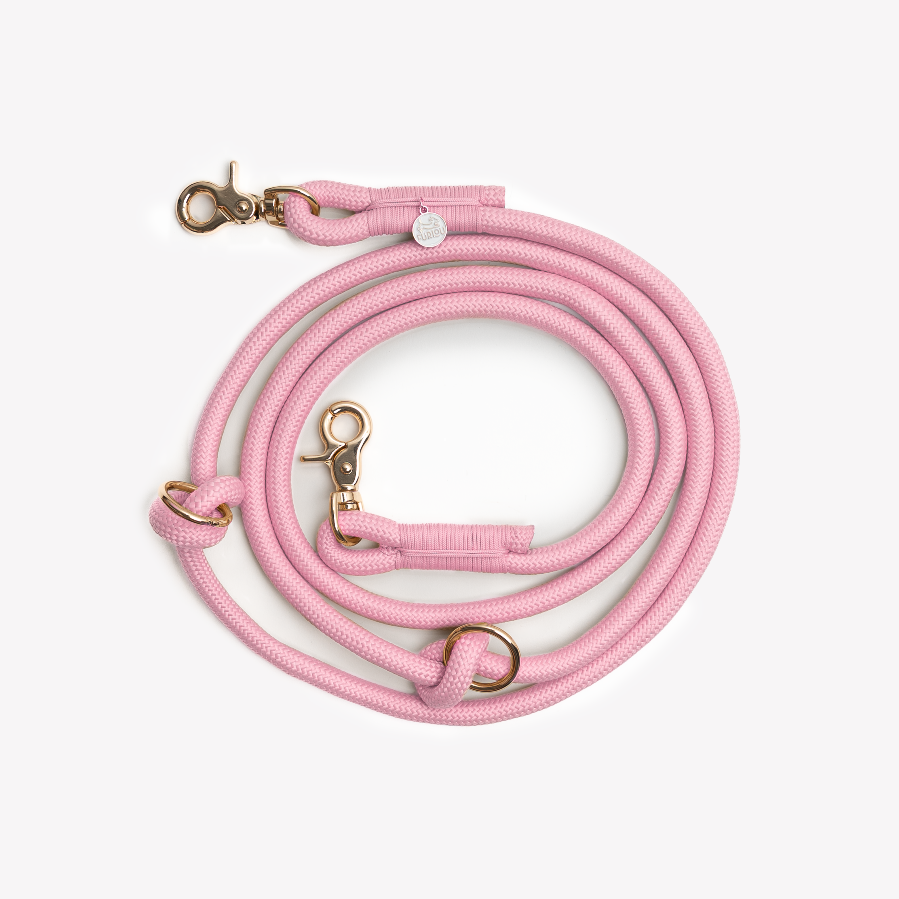 'Pink' - Hands Free Braided Leash