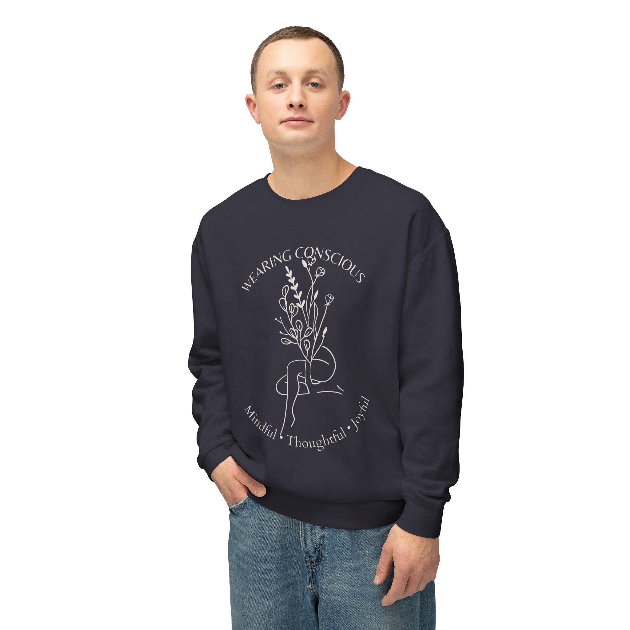 Spring Mindfulness Crewneck Sweatshirt - Joyous and Conscious Design