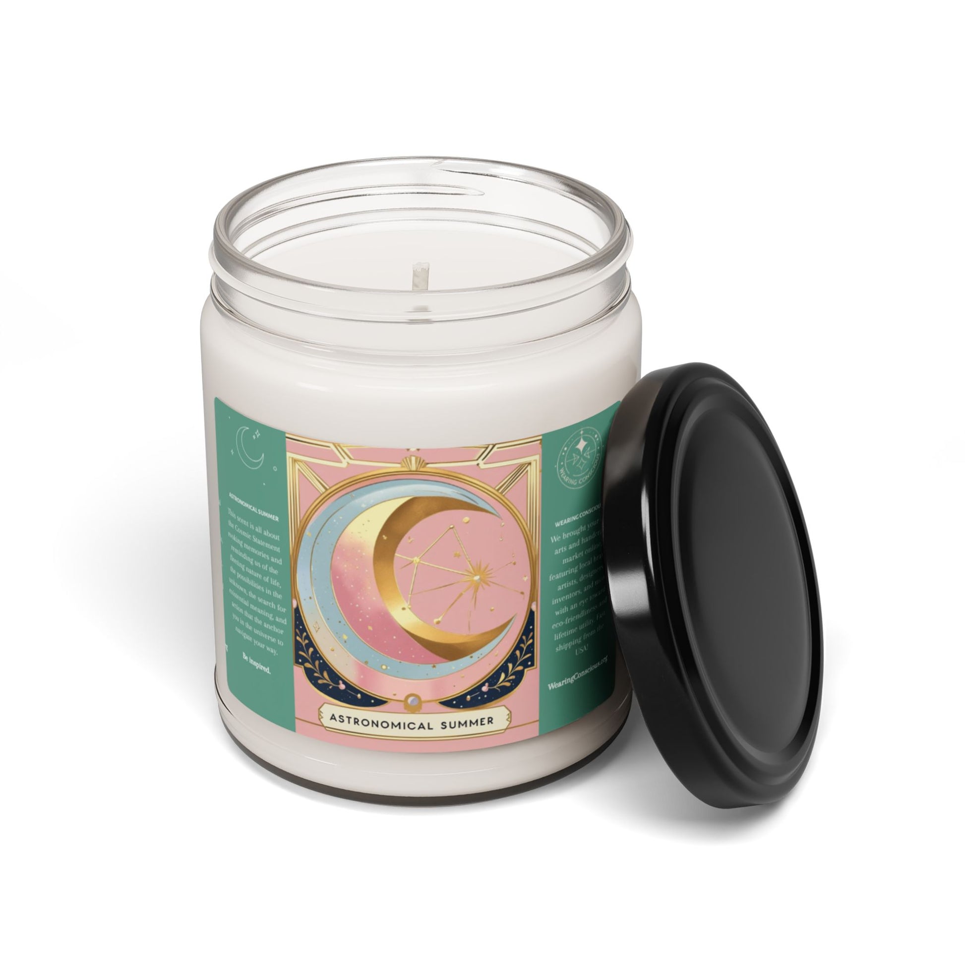 Celestial Scented Soy Candle - "Astronomical Summer", Great for Home Decor, Gifts, Aromatherapy, Meditation, or Relaxation